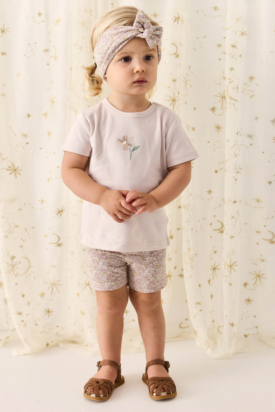 Organic Cotton Everyday Bike Short - Chloe Lilac Childrens Short from Jamie Kay Australia