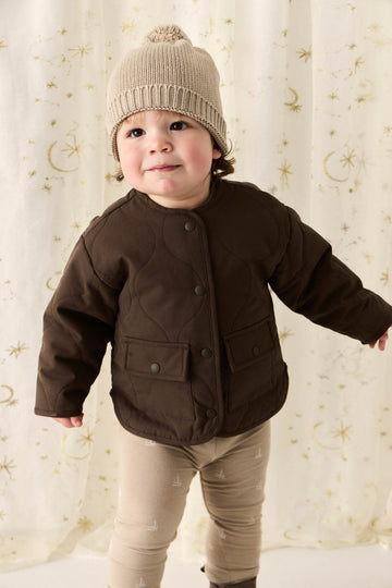 Arie Puffer Jacket - Dark Coffee Childrens Jacket from Jamie Kay Australia