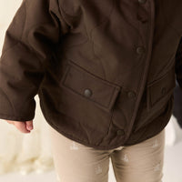 Arie Puffer Jacket - Dark Coffee Childrens Jacket from Jamie Kay Australia