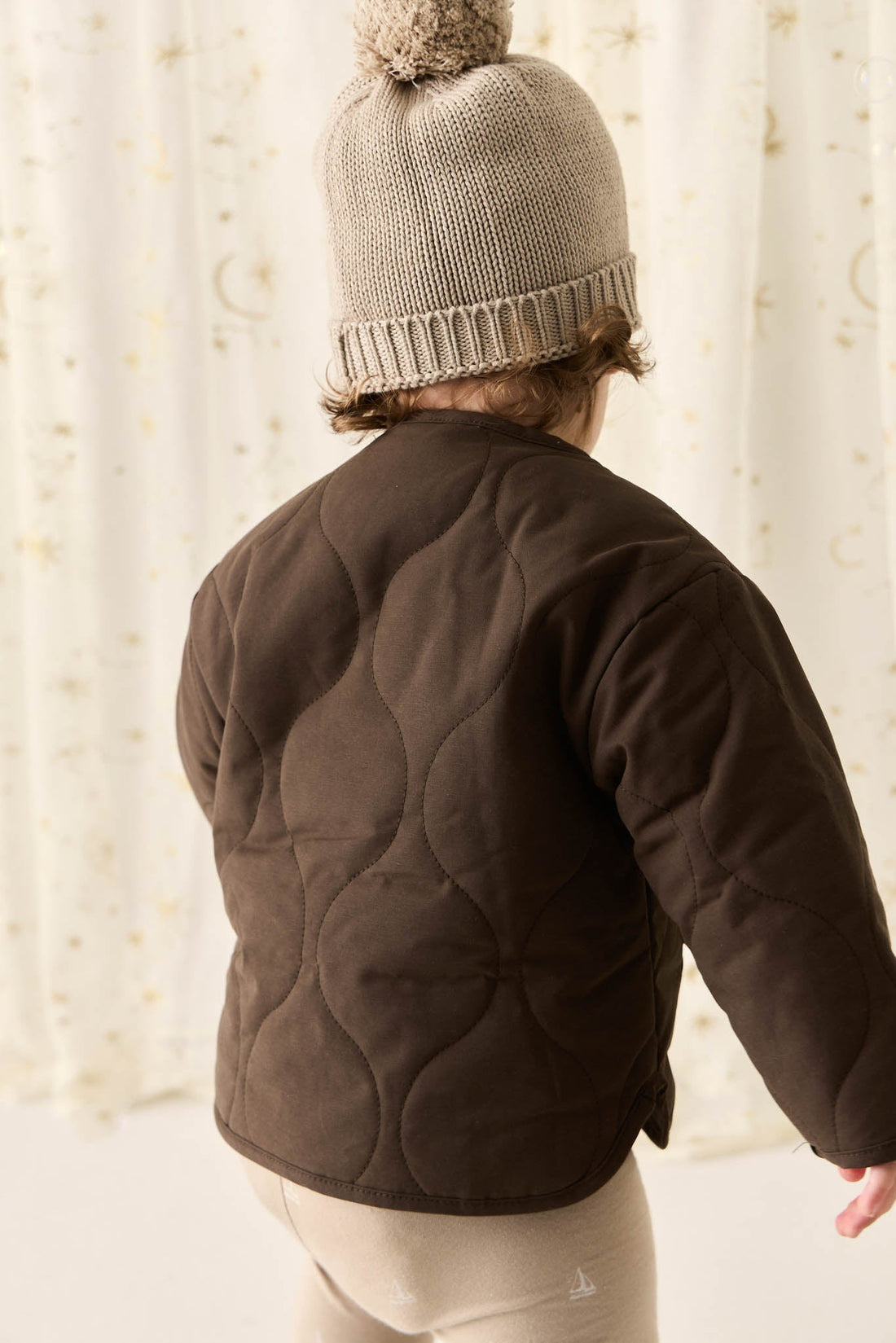 Arie Puffer Jacket - Dark Coffee Childrens Jacket from Jamie Kay Australia