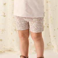 Organic Cotton Everyday Bike Short - Chloe Lilac Childrens Short from Jamie Kay Australia