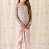 Organic Cotton Long Sleeve Top - Chloe Lilac Childrens Top from Jamie Kay Australia