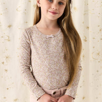 Organic Cotton Long Sleeve Top - Chloe Lilac Childrens Top from Jamie Kay Australia