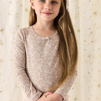 Organic Cotton Long Sleeve Top - Chloe Lilac Childrens Top from Jamie Kay Australia