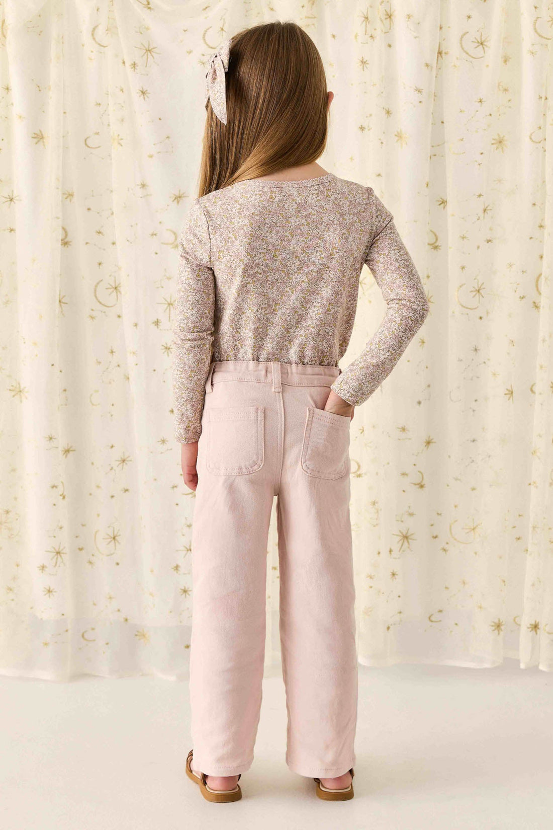 Organic Cotton Long Sleeve Top - Chloe Lilac Childrens Top from Jamie Kay Australia