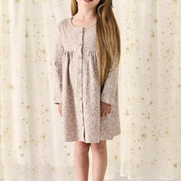 Organic Cotton Poppy Dress - Chloe Lilac Childrens Dress from Jamie Kay Australia