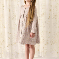 Organic Cotton Poppy Dress - Chloe Lilac Childrens Dress from Jamie Kay Australia