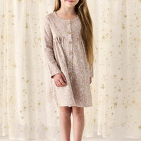 Organic Cotton Poppy Dress - Chloe Lilac Childrens Dress from Jamie Kay Australia