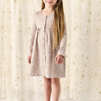 Organic Cotton Poppy Dress - Chloe Lilac Childrens Dress from Jamie Kay Australia