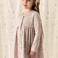 Organic Cotton Poppy Dress - Chloe Lilac Childrens Dress from Jamie Kay Australia