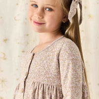 Organic Cotton Bow - Chloe Lilac Childrens Bow from Jamie Kay Australia