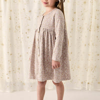 Organic Cotton Poppy Dress - Chloe Lilac Childrens Dress from Jamie Kay Australia