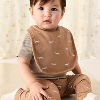 Organic Cotton Bib - Cosy Basil Spiced Childrens Bib from Jamie Kay Australia