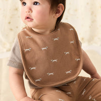 Organic Cotton Bib - Cosy Basil Spiced Childrens Bib from Jamie Kay Australia