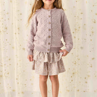 Organic Cotton Ruby Skirt - Chloe Lilac Childrens Skirt from Jamie Kay Australia