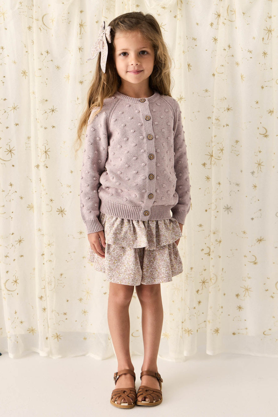 Organic Cotton Ruby Skirt - Chloe Lilac Childrens Skirt from Jamie Kay Australia