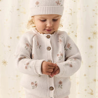 Juliette Cardigan - Petite Goldie Knit Parchment Childrens Cardigan from Jamie Kay Australia