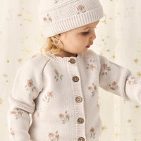 Juliette Cardigan - Petite Goldie Knit Parchment Childrens Cardigan from Jamie Kay Australia