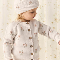 Juliette Cardigan - Petite Goldie Knit Parchment Childrens Cardigan from Jamie Kay Australia