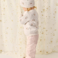 Juliette Cardigan - Petite Goldie Knit Parchment Childrens Cardigan from Jamie Kay Australia