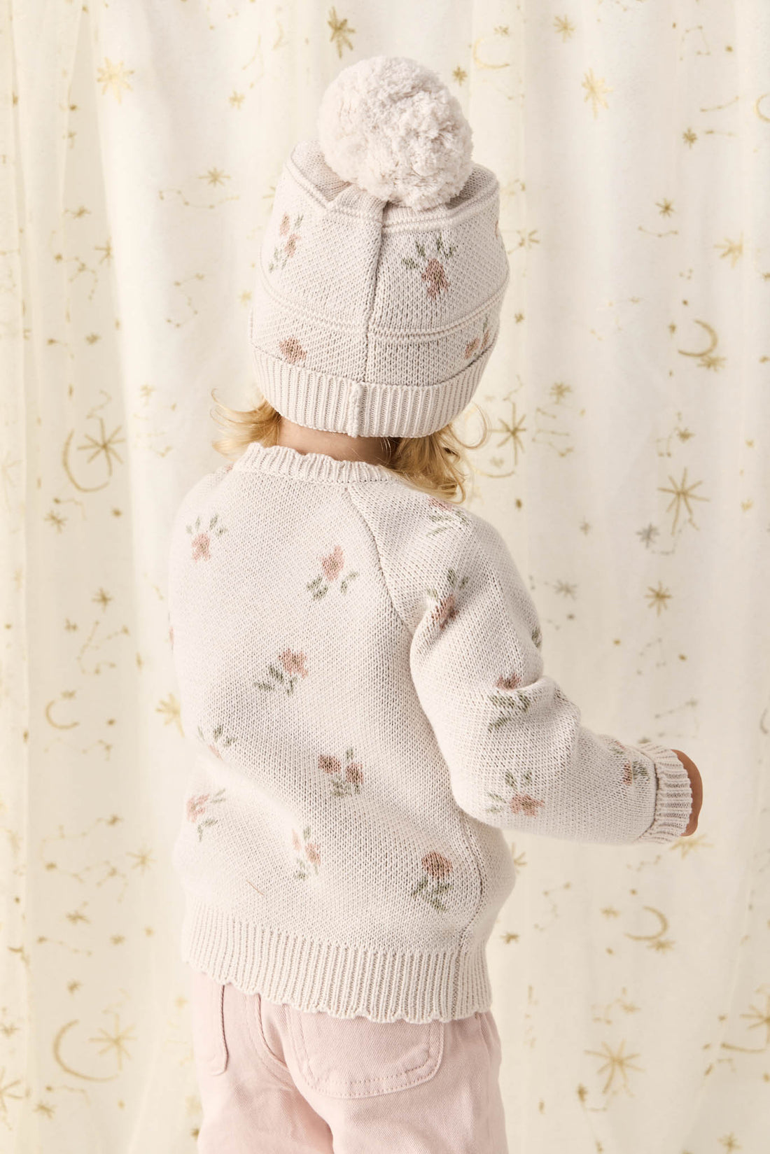 Juliette Cardigan - Petite Goldie Knit Parchment Childrens Cardigan from Jamie Kay Australia