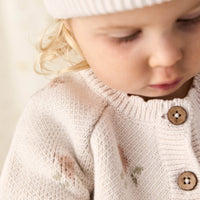 Juliette Cardigan - Petite Goldie Knit Parchment Childrens Cardigan from Jamie Kay Australia