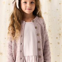 Simple Dotty Cardigan - Violet Marle Childrens Cardigan from Jamie Kay Australia