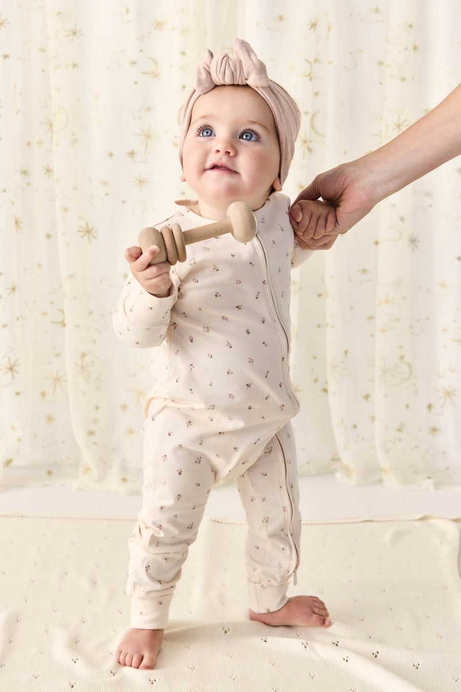 Organic Cotton Frankie Onepiece - Ditsy Berry Rose Childrens Onepiece from Jamie Kay Australia