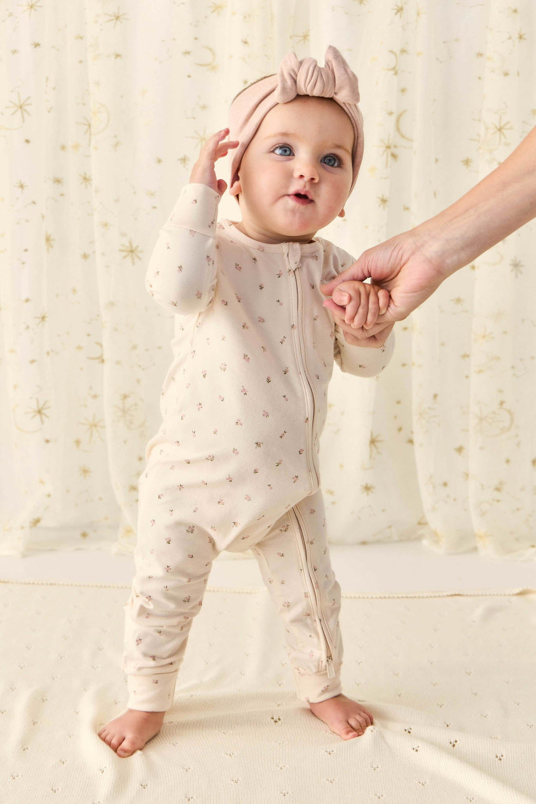 Organic Cotton Frankie Onepiece - Ditsy Berry Rose Childrens Onepiece from Jamie Kay Australia