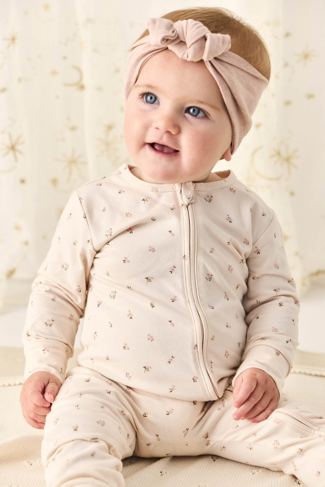 Organic Cotton Frankie Onepiece - Ditsy Berry Rose Childrens Onepiece from Jamie Kay Australia