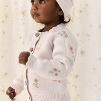 Juliette Cardigan - Petite Goldie Knit Parchment Childrens Cardigan from Jamie Kay Australia