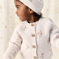 Juliette Cardigan - Petite Goldie Knit Parchment Childrens Cardigan from Jamie Kay Australia