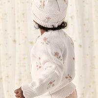 Juliette Cardigan - Petite Goldie Knit Parchment Childrens Cardigan from Jamie Kay Australia