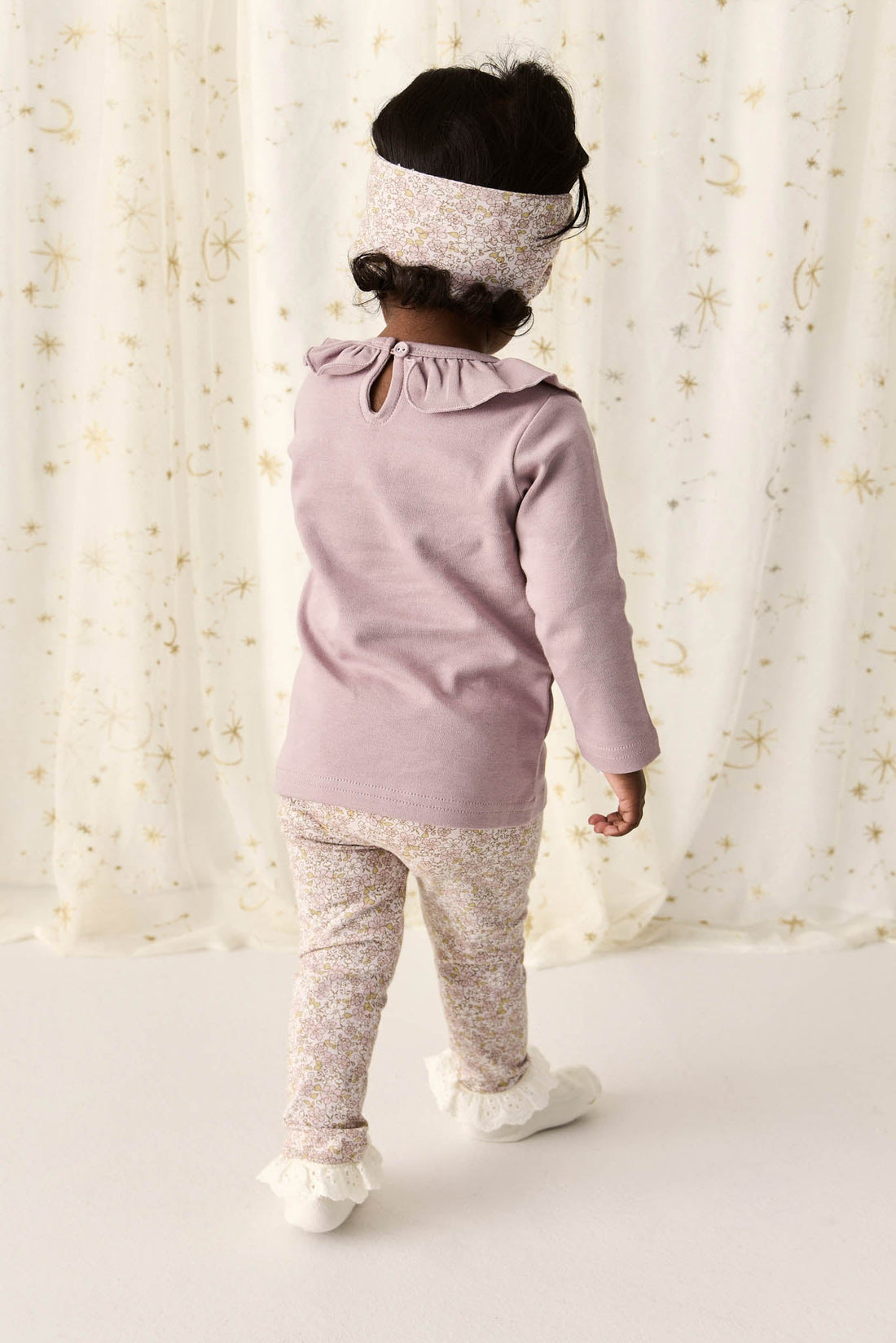 Organic Cotton Everyday Legging - Chloe Lilac Childrens Legging from Jamie Kay Australia