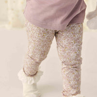 Organic Cotton Everyday Legging - Chloe Lilac Childrens Legging from Jamie Kay Australia