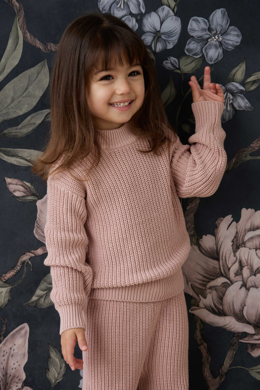 Morgan Jumper - Shell Pink Childrens Jumper from Jamie Kay Australia