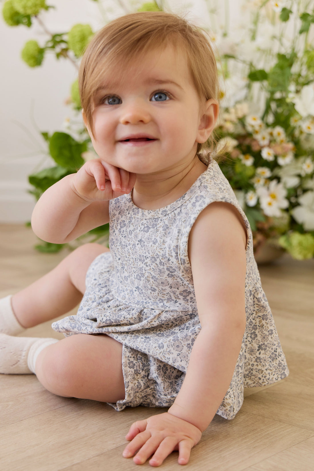 Organic Cotton Adrienne Top - Tully Grey Childrens Top from Jamie Kay Australia