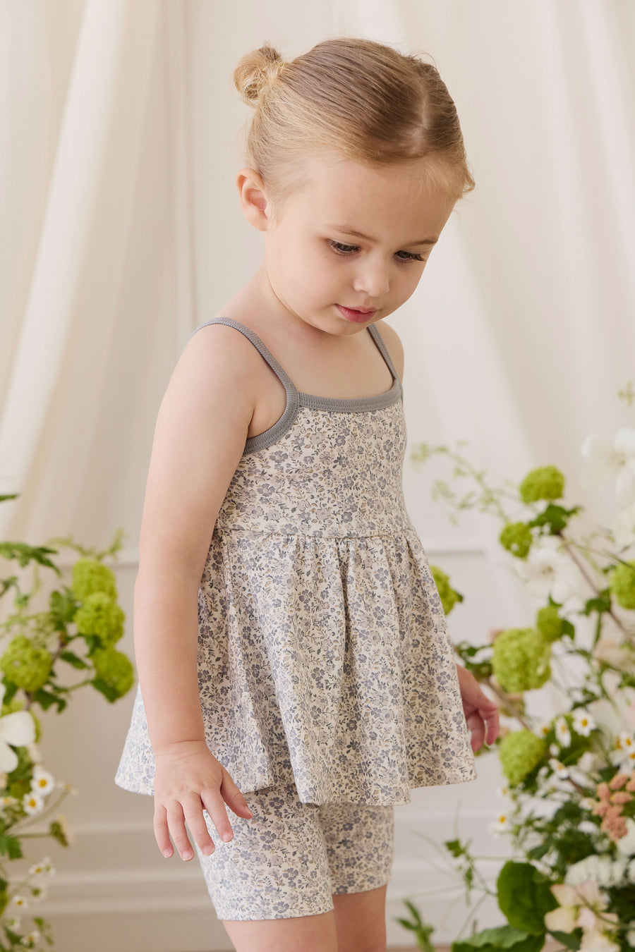 Organic Cotton Everyday Bike Short - Tully Grey Childrens Shorts from Jamie Kay Australia