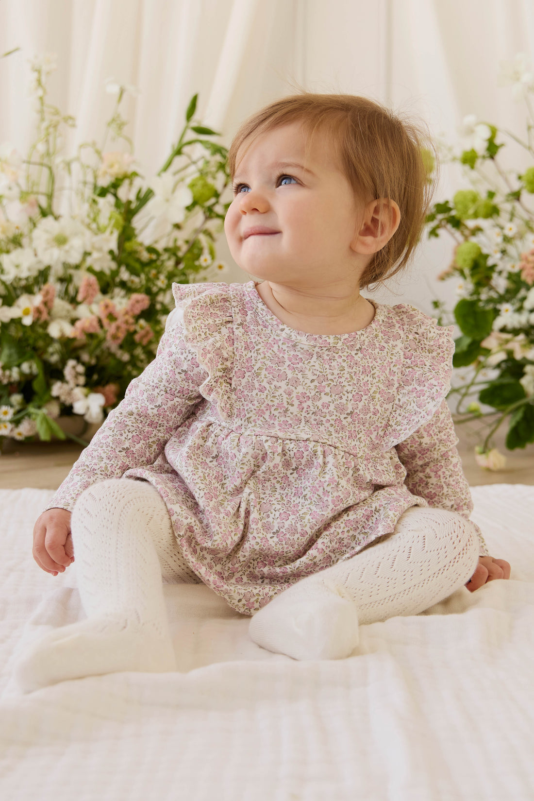 Organic Cotton Vivienne Playsuit - Tully Mauve Childrens Playsuit from Jamie Kay Australia