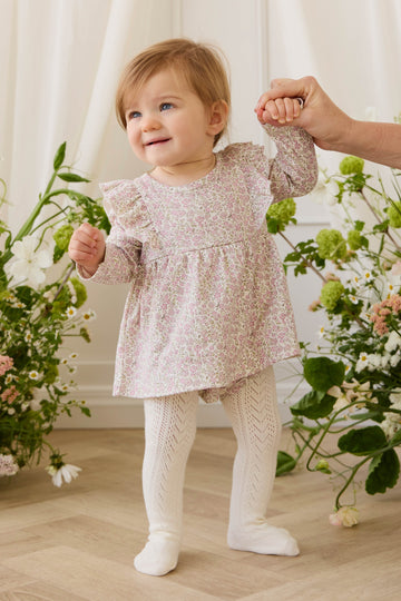 Organic Cotton Vivienne Playsuit - Tully Mauve Childrens Playsuit from Jamie Kay Australia