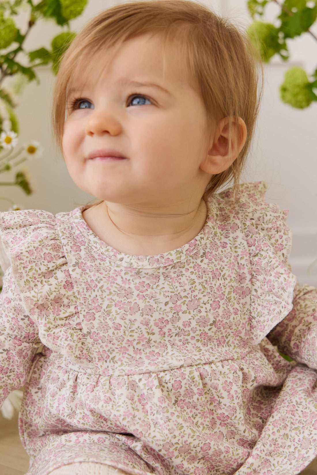 Organic Cotton Vivienne Playsuit - Tully Mauve Childrens Playsuit from Jamie Kay Australia
