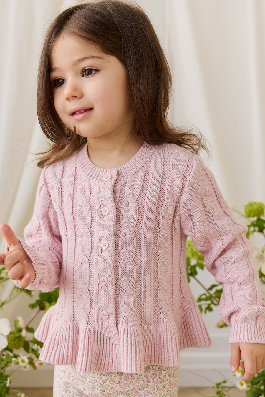 Harriet Cardigan - Frosted Petal Childrens Cardigan from Jamie Kay Australia