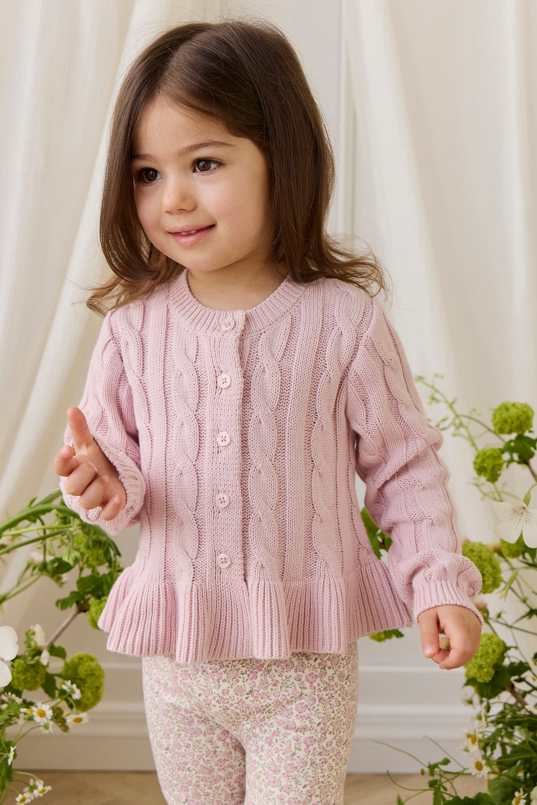 Harriet Cardigan - Frosted Petal Childrens Cardigan from Jamie Kay Australia