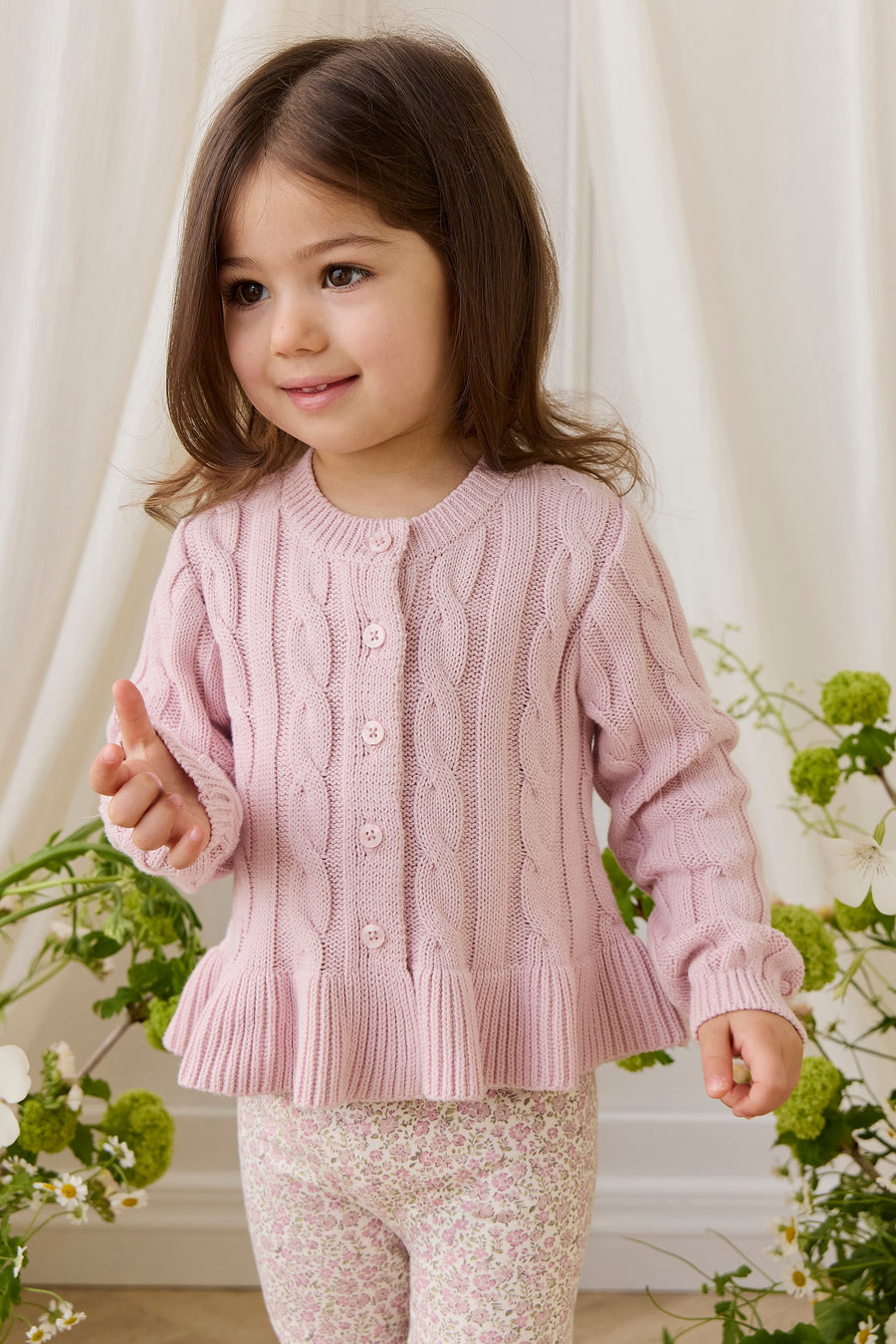 Harriet Cardigan - Frosted Petal Childrens Cardigan from Jamie Kay Australia