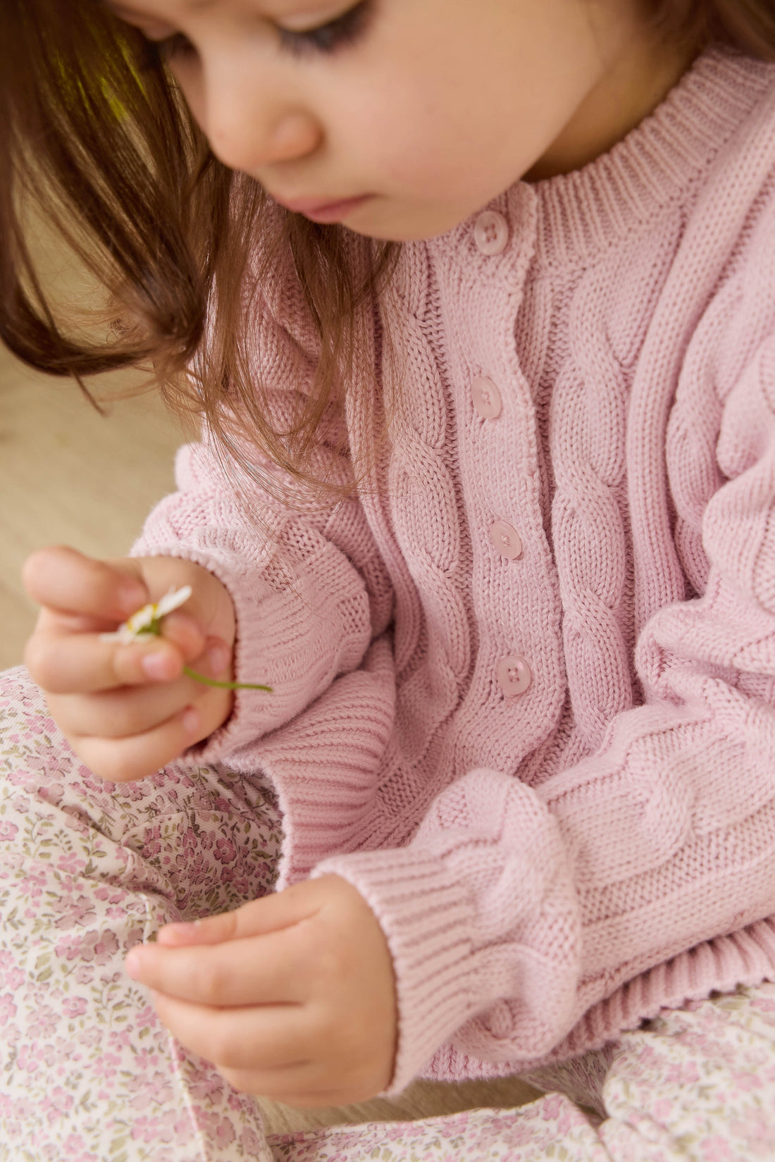 Harriet Cardigan - Frosted Petal Childrens Cardigan from Jamie Kay Australia