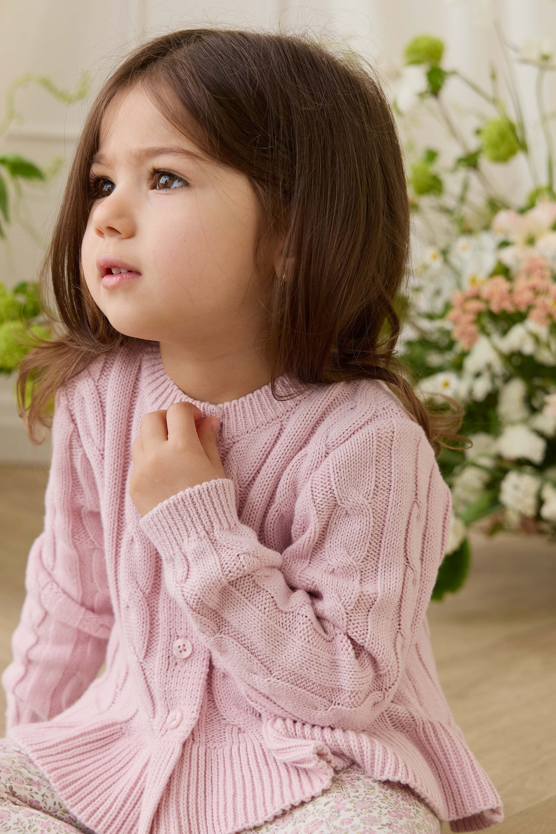 Harriet Cardigan - Frosted Petal Childrens Cardigan from Jamie Kay Australia
