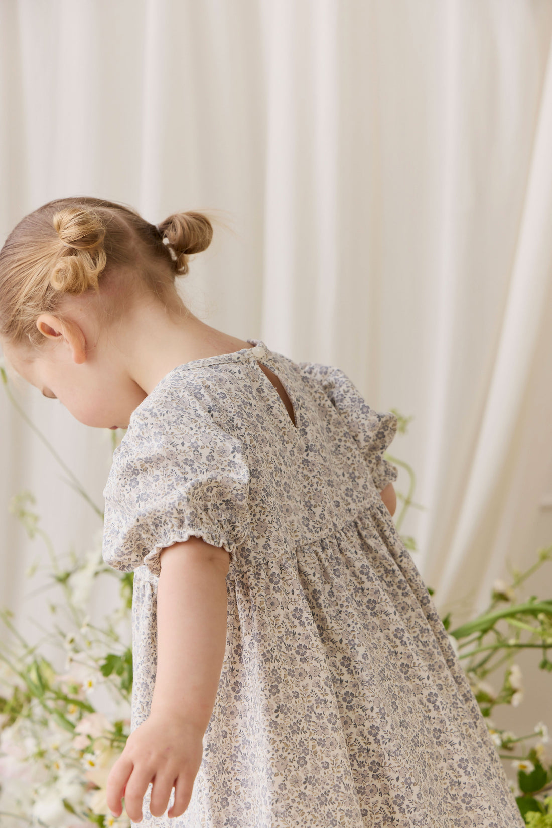 Organic Cotton Penny Dress - Tully Grey Childrens Dress from Jamie Kay Australia