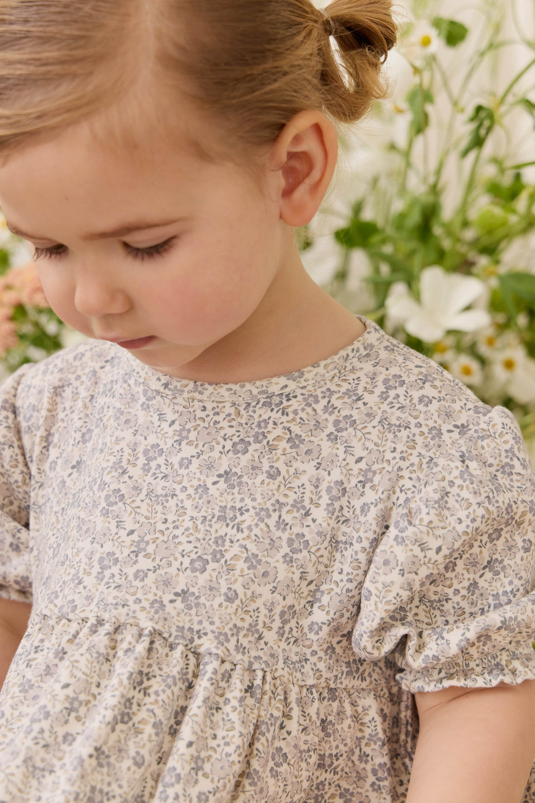 Organic Cotton Penny Dress - Tully Grey Childrens Dress from Jamie Kay Australia