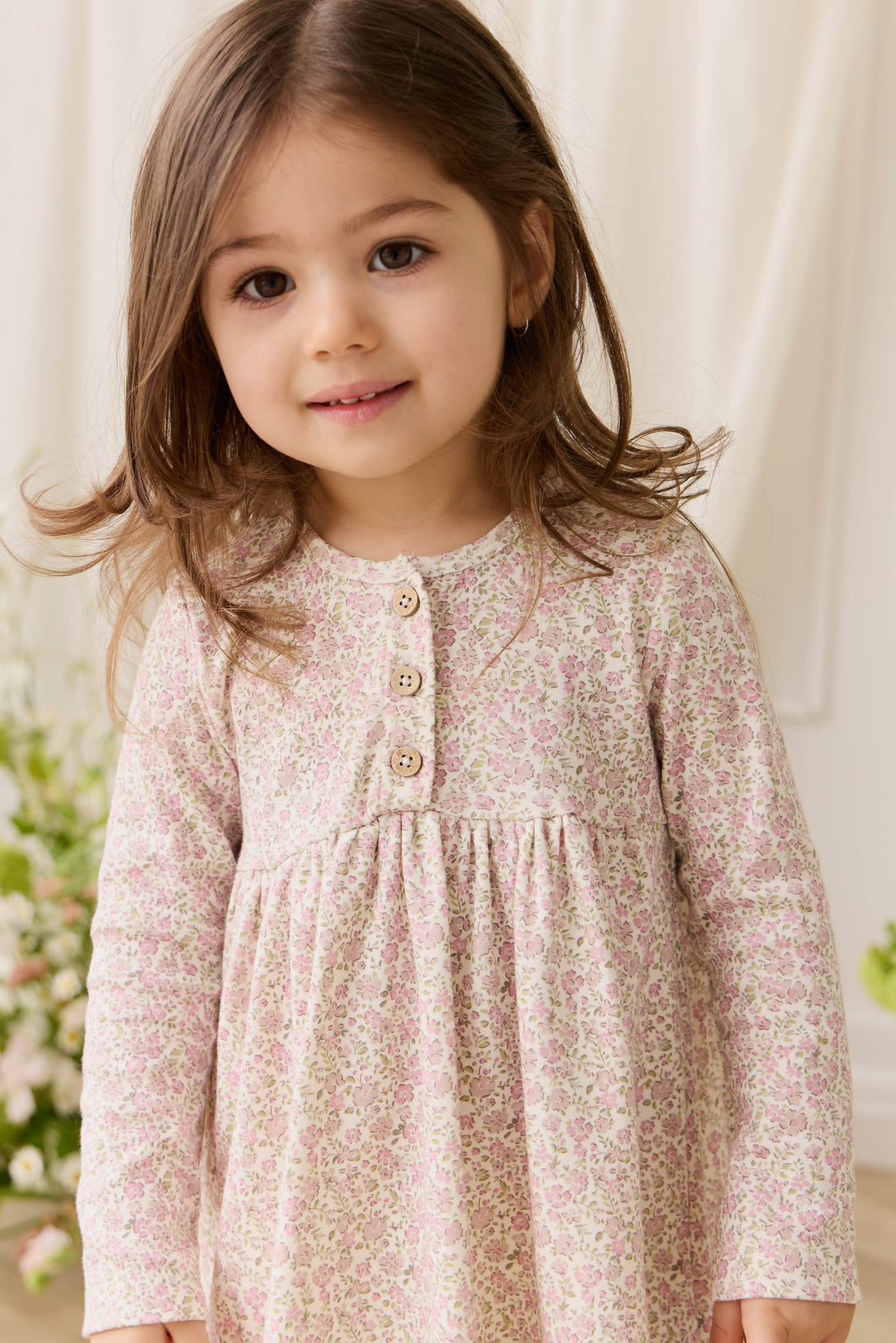 Organic Cotton Bridget Dress - Tully Mauve Childrens Dress from Jamie Kay Australia