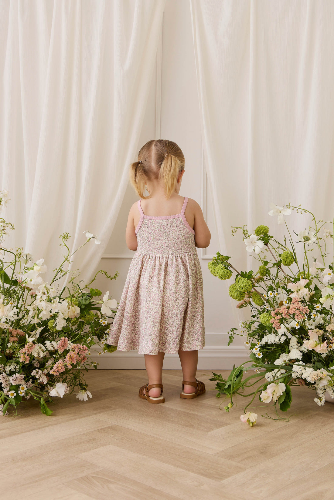 Organic Cotton Samantha Dress - Tully Mauve Childrens Dress from Jamie Kay Australia